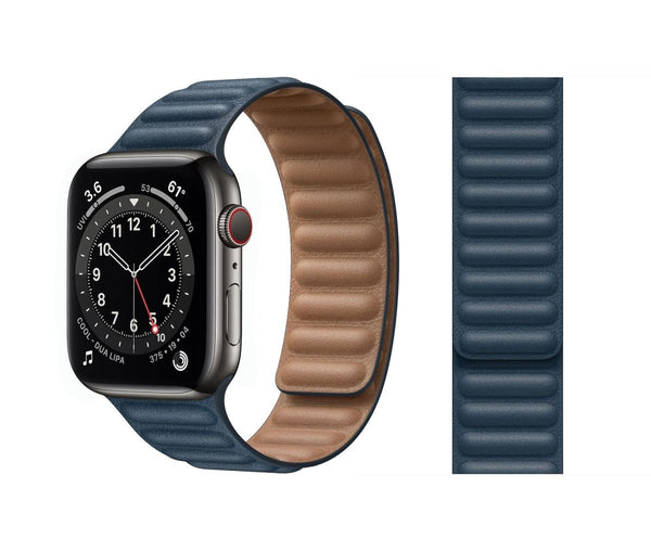 Leather Link Band For Apple Watch 6/SE/5/4/3/2/1 Strap Replacement