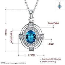 Load image into Gallery viewer, Rhodium Plated Ziron Studded Pendant Necklace Black