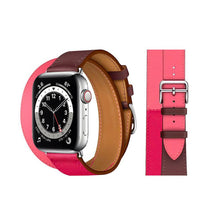 Load image into Gallery viewer, Genuine Leather Bands For Apple Watch 6/SE/5/4/3/2/1 Double Tour Replacement - Perfii in Saudi Kuwait
