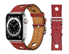 Load image into Gallery viewer, Genuine Leather Bands For Apple Watch 6/SE/5/4/3/2/1 Holes Strap Replacement - Perfii in Saudi Kuwait