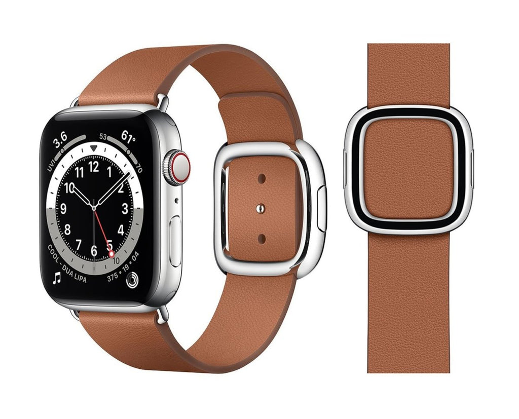 Genuine Leather Bands For Apple Watch 6/SE/5/4/3/2/1 Modern Strap Replacement - Perfii in Saudi Kuwait