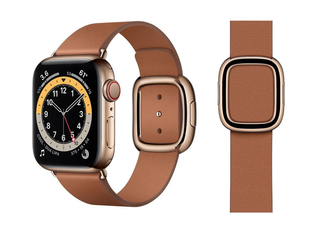 Genuine Leather Bands For Apple Watch 6/SE/5/4/3/2/1 Modern Strap Replacement - Perfii in Saudi Kuwait