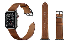 Load image into Gallery viewer, Genuine Leather Bands For Apple Watch 6/SE/5/4/3/2/1 New Buckle Strap Replacement - Perfii in Saudi Kuwait