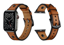 Load image into Gallery viewer, Genuine Leather Bands For Apple Watch 6/SE/5/4/3/2/1 Rivet Strap Replacement - Perfii in Saudi Kuwait