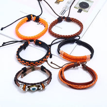 Load image into Gallery viewer, Genuine Leather Stylish Punk Casual Bracelet Multicolour - Perfii in Saudi Kuwait