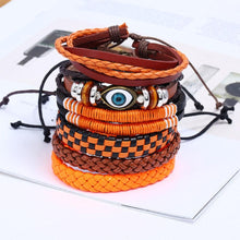 Load image into Gallery viewer, Genuine Leather Stylish Punk Casual Bracelet Multicolour - Perfii in Saudi Kuwait