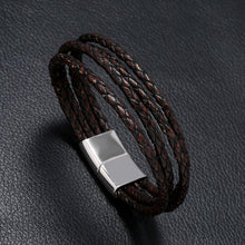 Load image into Gallery viewer, Genuine Leather Stylish Punk Casual Bracelet Red - Perfii in Saudi Kuwait