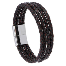 Load image into Gallery viewer, Genuine Leather Stylish Punk Casual Bracelet Red - Perfii in Saudi Kuwait