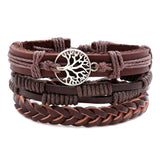 Genuine Leather Stylish Punk Casual Bracelet Red