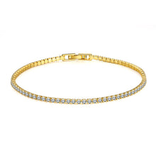 Load image into Gallery viewer, Habiby Rhodium Plated Cubic Ziron Stylish Bracelet Gold - Perfii in Saudi Kuwait