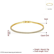 Load image into Gallery viewer, Habiby Rhodium Plated Cubic Ziron Stylish Bracelet Gold - Perfii in Saudi Kuwait