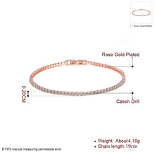 Load image into Gallery viewer, Habiby Rhodium Plated Cubic Ziron Stylish Bracelet Rose Gold - Perfii in Saudi Kuwait