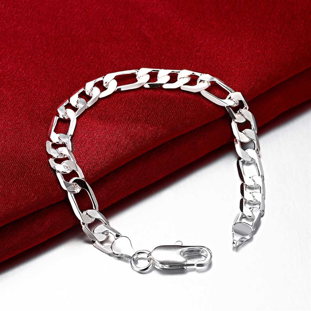 Habiby Rhodium Plated Cubic Ziron Stylish Bracelet Silver - Perfii in Saudi Kuwait