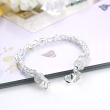 Load image into Gallery viewer, Habiby Rhodium Plated Cubic Ziron Stylish Bracelet Silver - Perfii in Saudi Kuwait