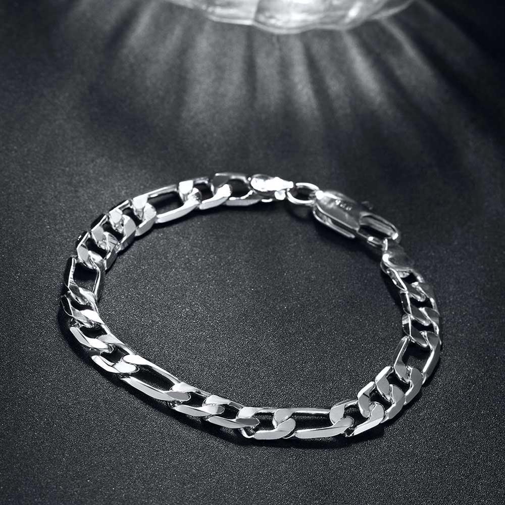 Habiby Rhodium Plated Cubic Ziron Stylish Bracelet Silver - Perfii in Saudi Kuwait