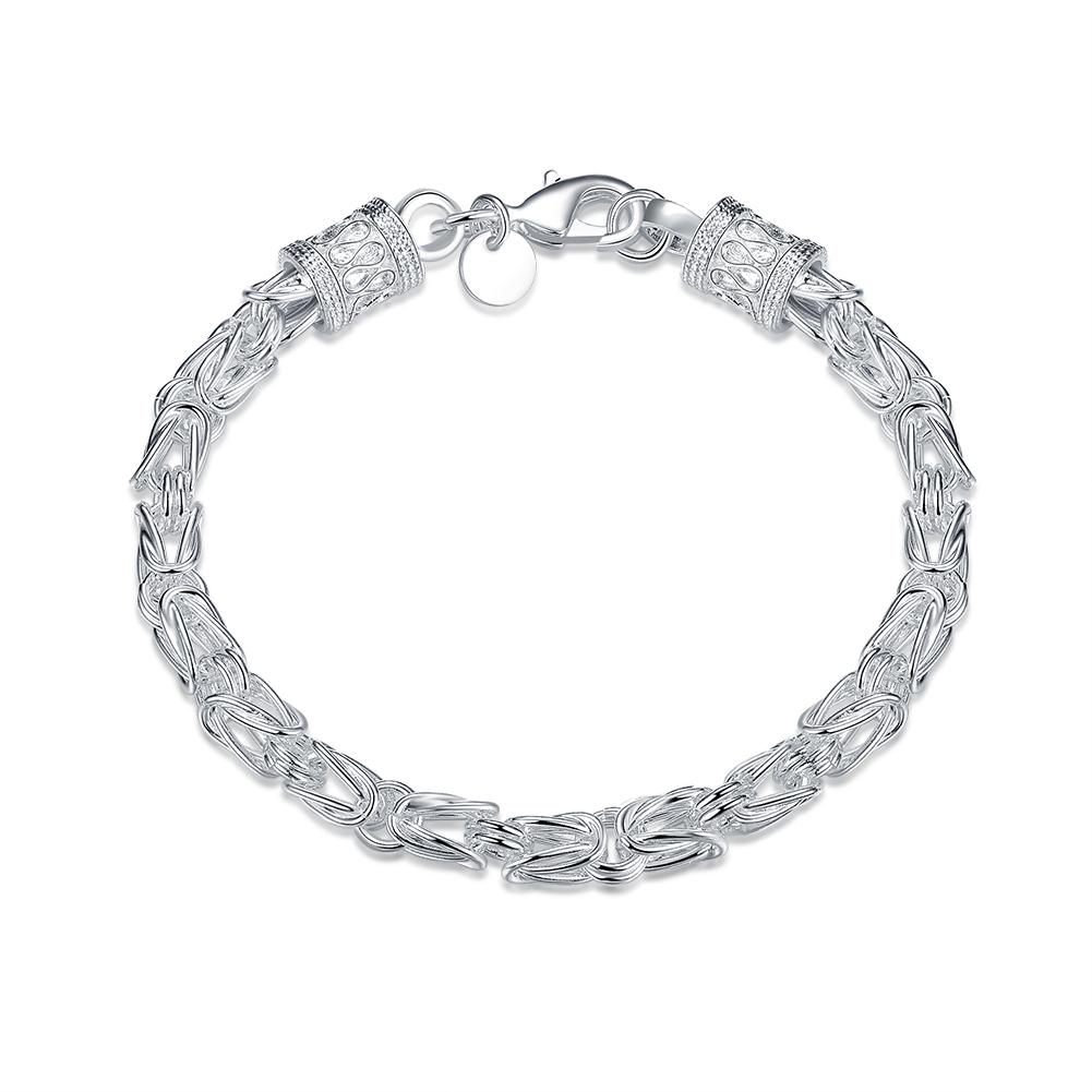 Habiby Rhodium Plated Cubic Ziron Stylish Bracelet Silver - Perfii in Saudi Kuwait