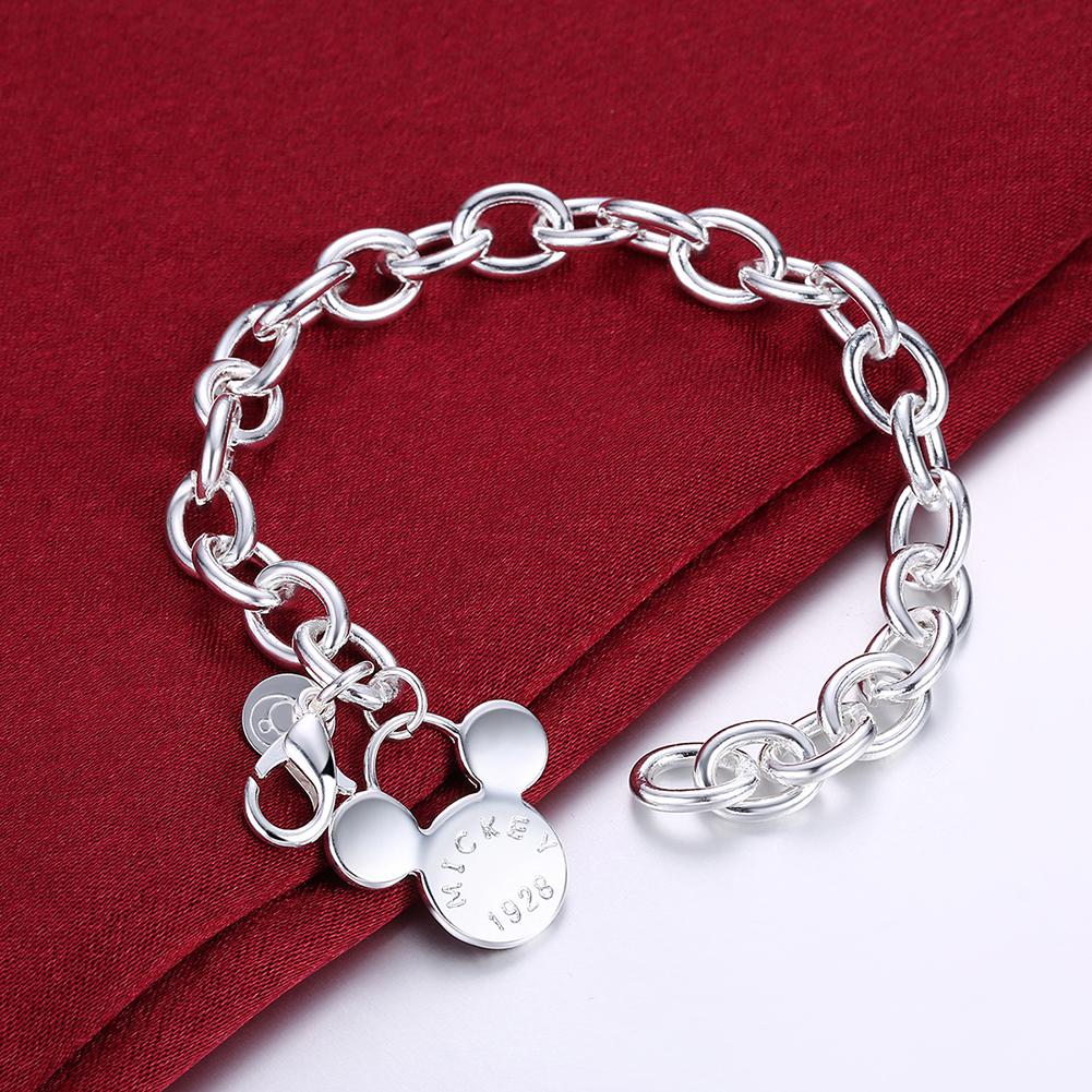 Habiby Rhodium Plated Cubic Ziron Stylish Bracelet Silver - Perfii in Saudi Kuwait