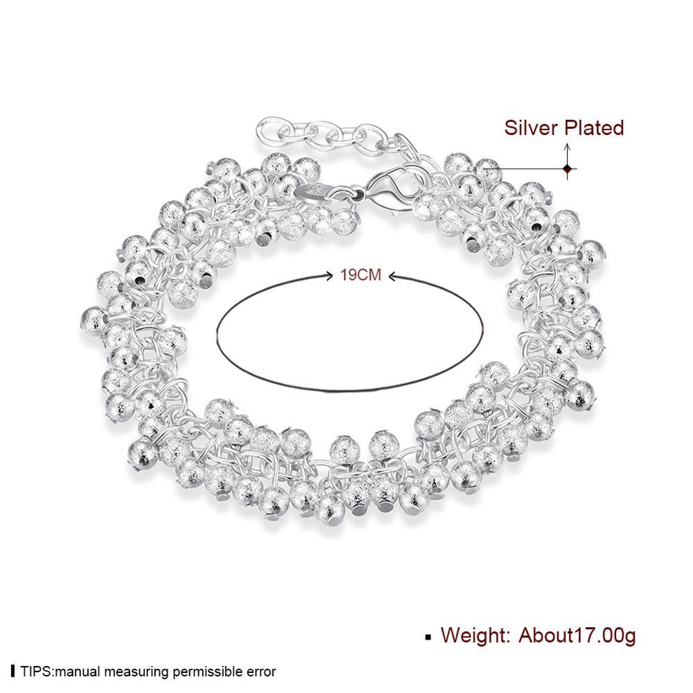 Habiby Rhodium Plated Cubic Ziron Stylish Bracelet Silver - Perfii in Saudi Kuwait