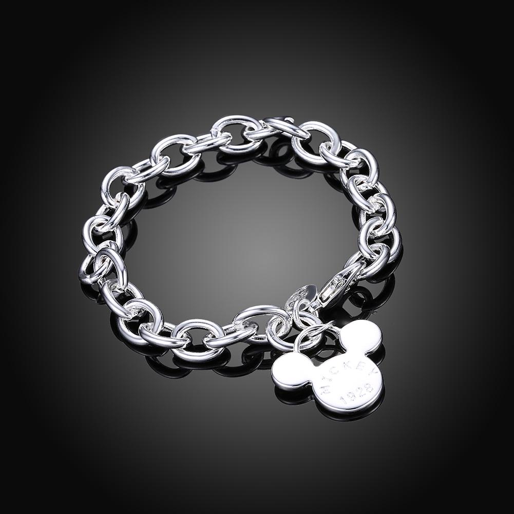 Habiby Rhodium Plated Cubic Ziron Stylish Bracelet Silver - Perfii in Saudi Kuwait