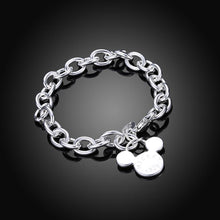 Load image into Gallery viewer, Habiby Rhodium Plated Cubic Ziron Stylish Bracelet Silver - Perfii in Saudi Kuwait