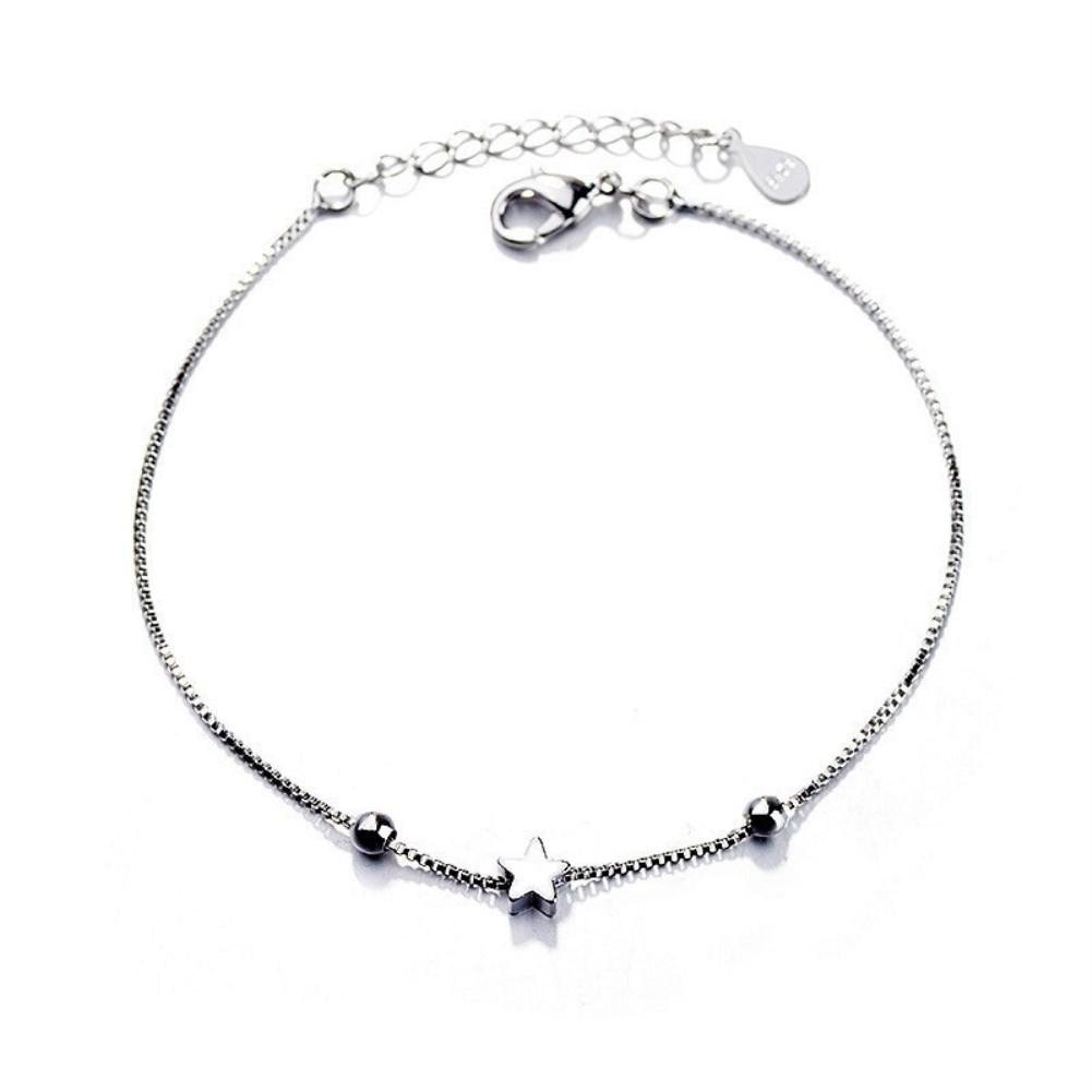 Habiby Rhodium Plated Cubic Ziron Stylish Bracelet Silver - Perfii in Saudi Kuwait