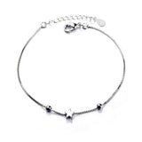 Rhodium Plated Cubic Ziron Stylish Bracelet Silver