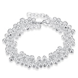 Rhodium Plated Cubic Ziron Stylish Bracelet Silver