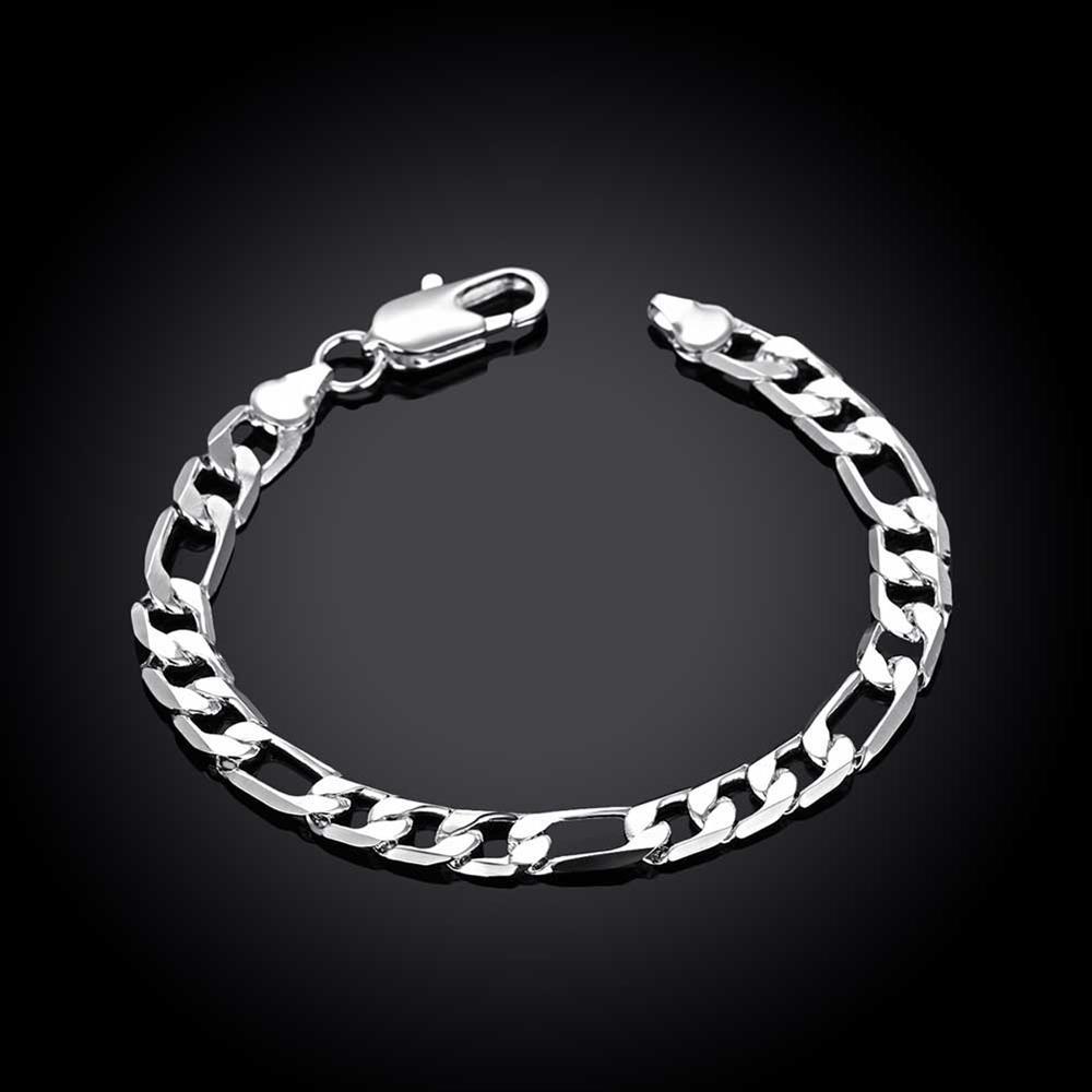 Habiby Rhodium Plated Cubic Ziron Stylish Bracelet Silver - Perfii in Saudi Kuwait