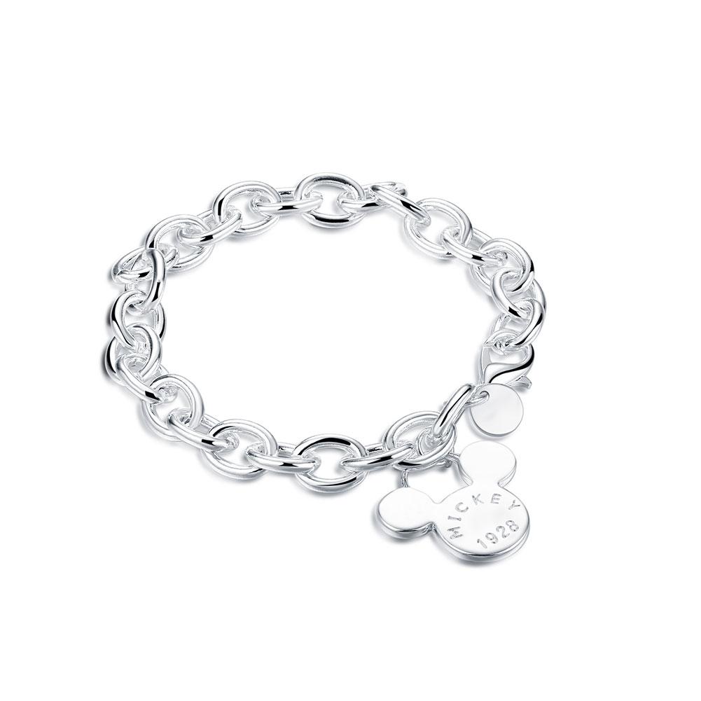 Habiby Rhodium Plated Cubic Ziron Stylish Bracelet Silver - Perfii in Saudi Kuwait