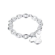 Load image into Gallery viewer, Habiby Rhodium Plated Cubic Ziron Stylish Bracelet Silver - Perfii in Saudi Kuwait