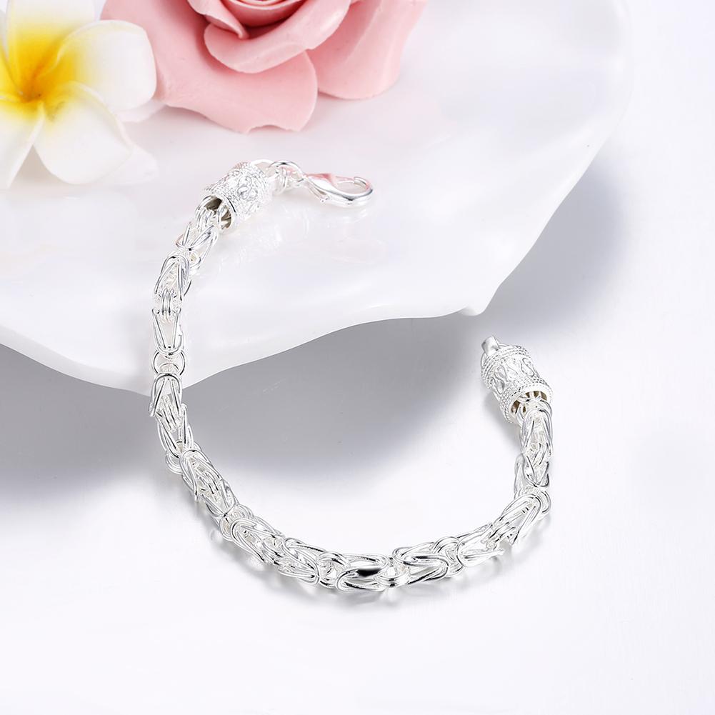 Habiby Rhodium Plated Cubic Ziron Stylish Bracelet Silver - Perfii in Saudi Kuwait