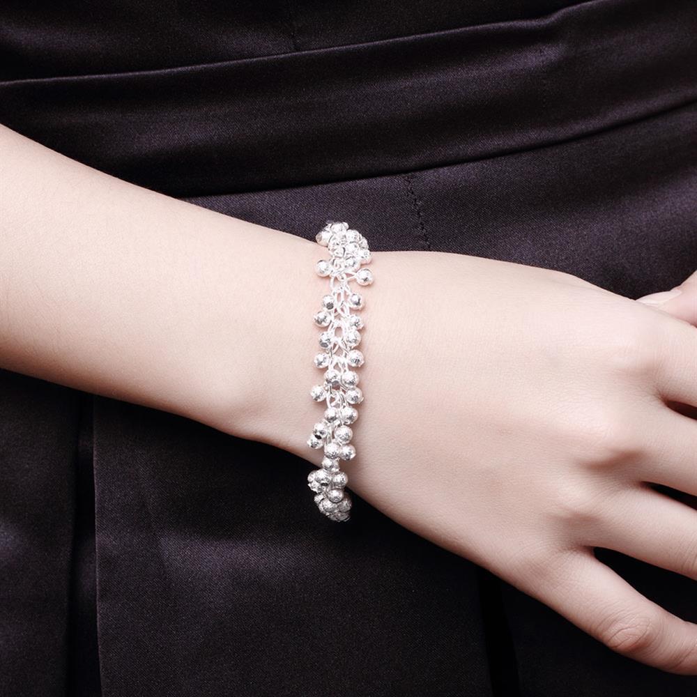 Habiby Rhodium Plated Cubic Ziron Stylish Bracelet Silver - Perfii in Saudi Kuwait