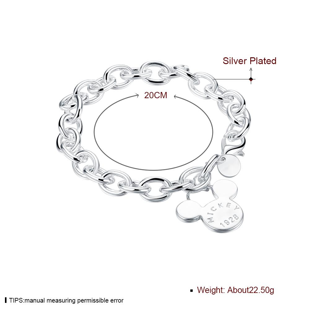 Habiby Rhodium Plated Cubic Ziron Stylish Bracelet Silver - Perfii in Saudi Kuwait