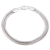 Rhodium Plated Cubic Ziron Stylish Bracelet Silver