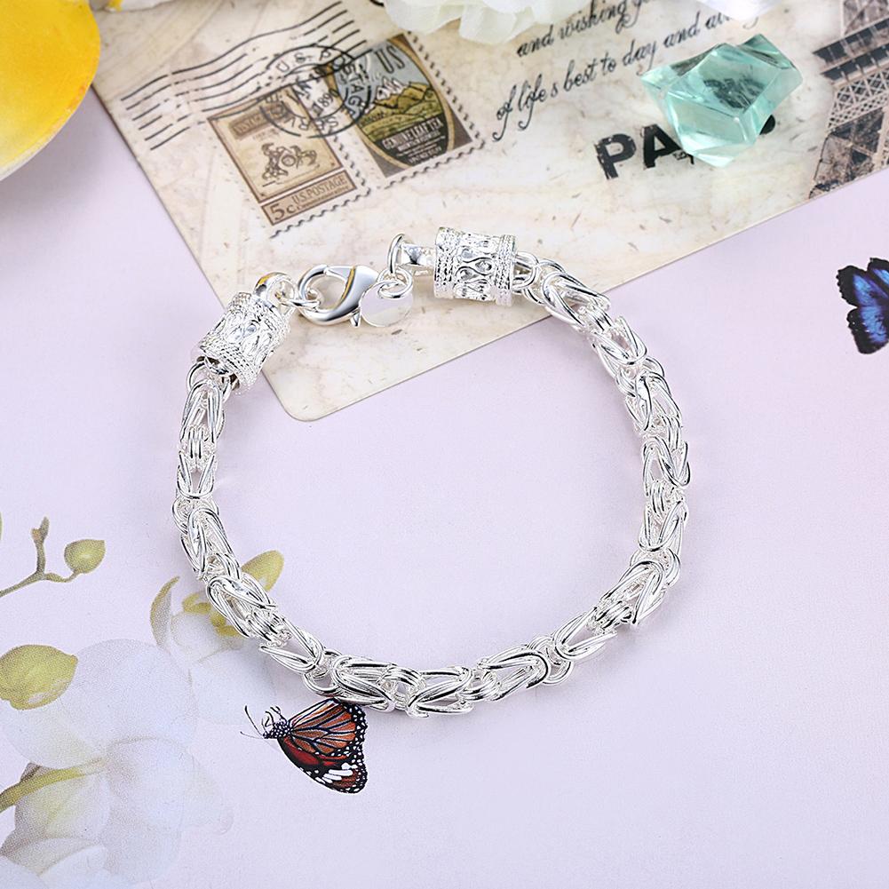 Habiby Rhodium Plated Cubic Ziron Stylish Bracelet Silver - Perfii in Saudi Kuwait