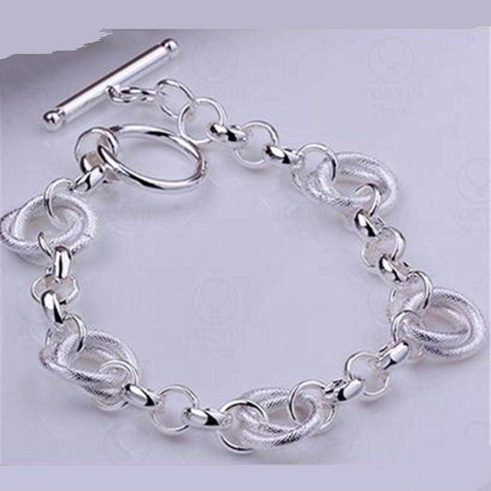 Habiby Rhodium Plated Cubic Ziron Stylish Bracelet Silver - Perfii in Saudi Kuwait