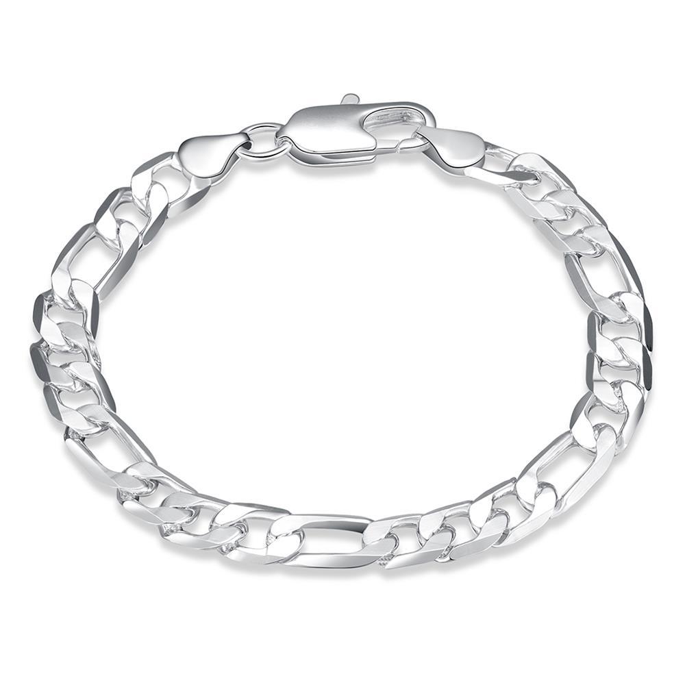 Habiby Rhodium Plated Cubic Ziron Stylish Bracelet Silver - Perfii in Saudi Kuwait