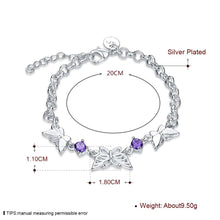 Load image into Gallery viewer, Habiby Rhodium Plated Cubic Ziron Stylish Bracelet Silver - Perfii in Saudi Kuwait