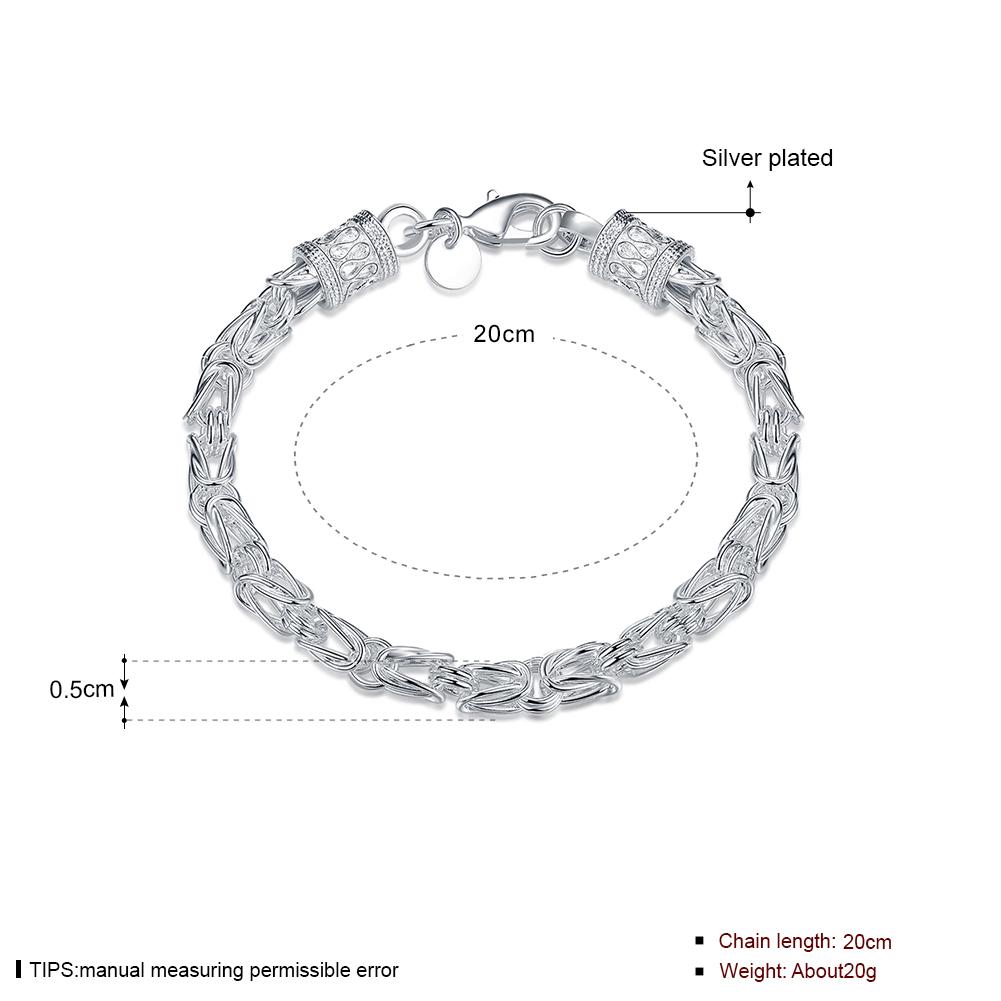 Habiby Rhodium Plated Cubic Ziron Stylish Bracelet Silver - Perfii in Saudi Kuwait