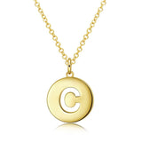 Rhodium Plated Ziron Studded Pendant Necklace Gold