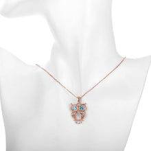 Load image into Gallery viewer, Habiby Rhodium Plated Ziron Studded Pendant Necklace Rose Gold - Perfii in Saudi Kuwait