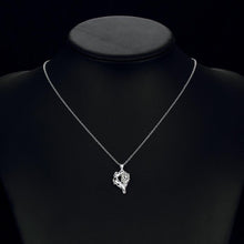 Load image into Gallery viewer, Habiby Rhodium Plated Ziron Studded Pendant Necklace Silver - Perfii in Saudi Kuwait