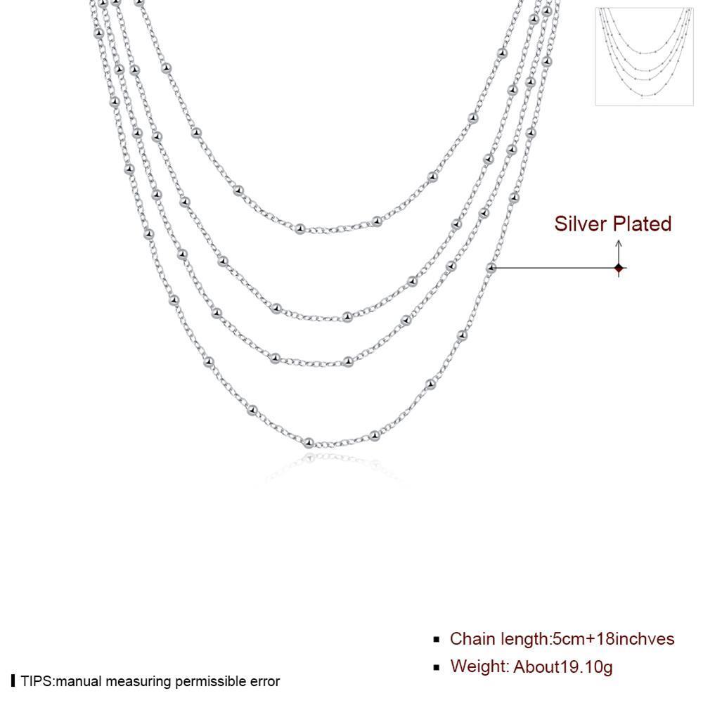 Habiby Rhodium Plated Ziron Studded Pendant Necklace Silver - Perfii in Saudi Kuwait