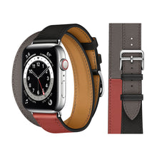 Load image into Gallery viewer, Genuine Leather Bands For Apple Watch 6/SE/5/4/3/2/1 Double Tour Replacement