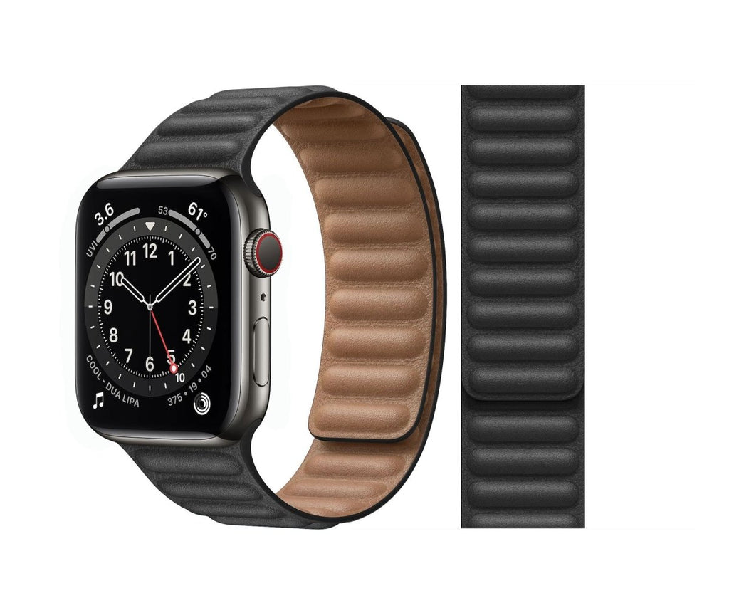Leather Link Band For Apple Watch 6/SE/5/4/3/2/1 Strap Replacement - Perfii in Saudi Kuwait