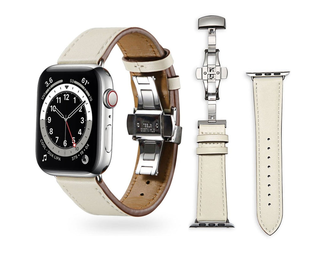 Premium Genuine Leather Bands For Apple Watch 6/SE/5/4/3/2/1 Click Strap - Perfii in Saudi Kuwait