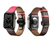 Load image into Gallery viewer, Premium Genuine Leather Bands For Apple Watch 6/SE/5/4/3/2/1 Click Strap - Perfii in Saudi Kuwait