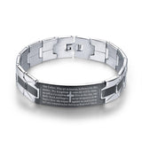 Rhodium Plated Cubic Ziron Stylish Bracelet Black