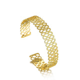 Rhodium Plated Cubic Ziron Stylish Bracelet Gold