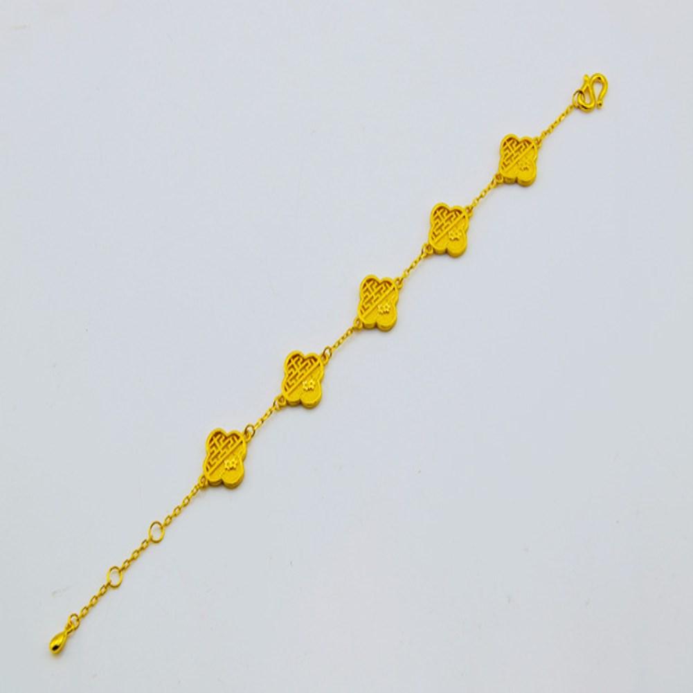 Rhodium Plated Cubic Ziron Stylish Bracelet Gold - Perfii in Saudi Kuwait